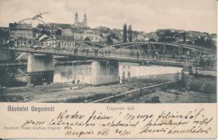 Ungvár, híd; Steinfeld Dezső kiadása / bridge