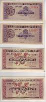Görögország 1941. 2Dr (2x) + 5Dr (2x) benne vágási hibák, kevés ugrású sorszámok, illesztőkereszt! T:I