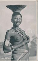 Smiling beauty, African folklore, ethnic nude (Rb)