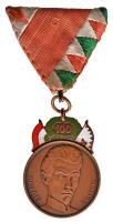 1948. "48-as Díszérem" zománcozott Br kitüntetés mellszalaggal, adományozói okirattal, eredeti dísztokban T:1-,2 Hungary 1948. "Medal of Honour '48" enamelled Br decoration on ribbon, with awarding document, in original case C:Au,XF NMK 528.
