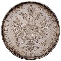 Ausztria 1892. 2Fl Ag "Ferenc József" Bécs (24.72g) utánveret T:2 kis ph.
Austria 1892. 2 ...