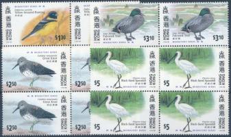 HONG KONG nemzetközi bélyegkiállítás 4 négyestömb, HONG KONG International Stamp Exhibition 4 blocks of 4