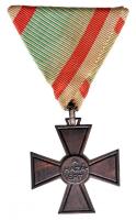 1941. "A Tűzkereszt III. fokozata" bronzozott cink kitüntetés mellszalaggal, hátoldalán "1941" beütéssel T:2 Hungary 1941. "Hungarian Fire Cross 3rd class" brass-plated zinc decoration with ribbon, "1941" hallmark on the backside C:XF  NMK 451.
