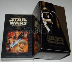 Csillagok háborúja trilógia digitálisan felújított változata gyűjtői díszdobozban + Baljós árnyak videókazetta