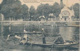 Marne, Les Bords de la marne; riverside, rowing boats (Rb)