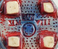 Bán Mariann (1946-): Kis dobozka táncoslánnyal, kézzel festett, jelzett, hibátlan, m:16 cm