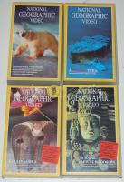 National Geographic 4 db ismeretterjesztő videókazetta (A maják birodalma, A Titanic, A királykobra, Jegesmedvék)