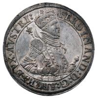 Ausztria 1564-1595. Tallér Ag "II. Ferdinánd" Hall (28.82g) T:2,2- Austria 1564-1595. Thaler Ag "Ferdinand II" Hall (28.82g) C:aXF Davenport 8095.