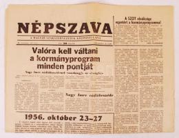 1956 A Népszava október 29-iki száma a forradalom híreivel