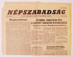 1956 A Népszabadság november 3-iki száma a forradalom híreivel