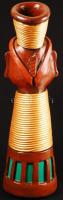 Újvári Tóth Béláné: Afrikai totem. Festett kerámia, jelzett, m:57 cm