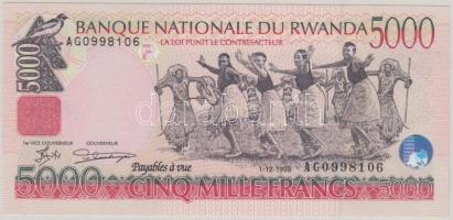 Ruanda 1998. 5000Fr T:1
Rwanda 1998. 5000 Francs C:UNC