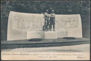 Vienna, Wien I.; Strauss Lanner Denkmal / statue