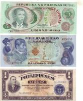 Fülöp szigetek 6klf bankjegy, régi és új T:I,II,III
