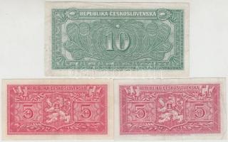 Csehszlovákia 1949. 5K (2x) + 10K T:II-,III
Czechoslovakia 1949. 5 Korun (2x) + 10 Korun C:VF,F