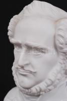 Herendi Széchenyi büszt, fehér mázas, jelzett, hibátlan, m:21 cm