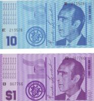 Ausztrália 1942. 1$ T:IV, 1979. 2$ T:I + Hutt River Province 1970. 10cent,20cent,50cent,1$,2$ T:I