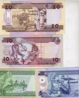 Salamon szigetek 4 klf bankjegy T:I