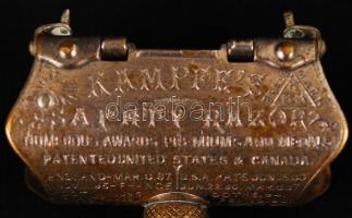 Kampfe régi borotva, fém, h:10,5 cm