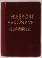 Szigetvári László(szerk.): A tekesport évkönyve 1943. Dedikált! Bp., 1943, Magyar Tekéző Szövetség. Kiadói aranyozott félvászon kötés, kopottas állapotban.