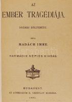 Madách Imre: Az ember tragédiája. Drámai költemény. Harmadik népies kiadás. Bp., 1893, Athenaeum. Ki...