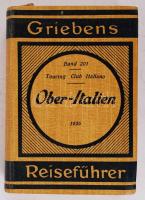 L.V. Bertarelli: Oberitalien. 25 Karten, 25 Stadtpläne, 10 Grundrisse. Berlin, 1926, Grieben-Verlag Albert Goldschmidt. Kiadói egészvászon kötés, térképmelléklettel, kissé kopottas állapotban.