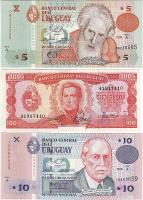 Uruguay 3 klf bankjegy T:I