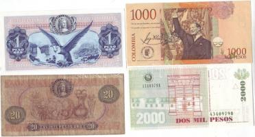 Kolumbia 4 klf bankjegy T:I (3x),II