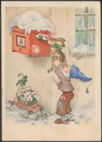 New Year, rabbit, dwarf, clover, mailbox