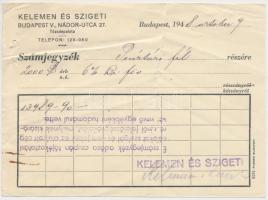 Budapest 1946. "Budapesti Giro- és Pénztáregylet Részvénytársaság" igazolása 1000$ névérté...