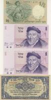 Izrael 1948-tól 11db bankjegy T:I (8x),II(3x)