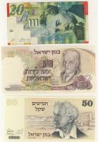 Izrael 1948-tól 11db bankjegy T:I (8x),II(3x)