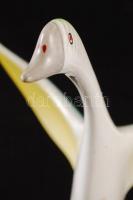 Hollóházi liba, kézzel festett, hibátlan, jelzett, m:14 cm