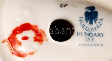 Hollóházi liba, kézzel festett, hibátlan, jelzett, m:14 cm