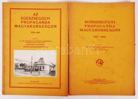 Az egészségügyi propaganda Magyarországon 1927-1929 (2 füzet). Bp., 1929-1930, Pesti Könyvnyomda, Királyi Magyar Egyetemi Nyomda. Kiadói papírkötés, kopottas állapotban.