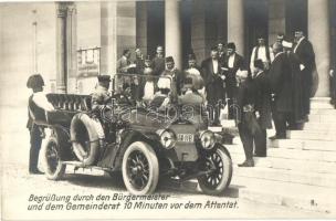 Sarajevo, 28 June 1914, Franz Ferdinand 10 Minuten vor dem Attentat / 10 minutes before the assassination of Archduke Franz Ferdinand