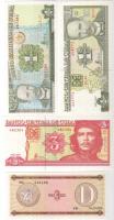 Costa Rica 2 db bankjegy T:I + Kuba 11 db klf bankjegy T:I (8x),II (3x)