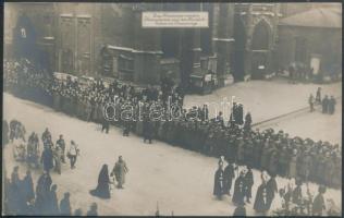 Vienna, Wien; Charles IV, Zita and Otto  ath the funeral of Franz Joseph I