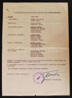 1956 Bp., A Forradalmi Bizottság szakcsoportjainak ismertetése a csoporttagok névsorával