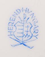 Herendi Viktória mintás ékszeres doboz, kézzel festett jelzett, hibátlan, d:7,5 cm ,m:5 cm