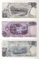 Argentína 17 db klf bankjegy T:I + 1 db T:III