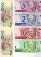 Brazília 33db bankjegy sok klf T:I (31x),II (2x)