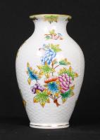 Herendi Viktória mintás váza, kézzel festett, jelzett, hibátlan, m:14,5 cm /Herend porcelain hand-painted Victoria vase