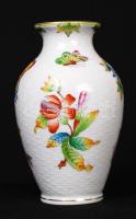 Herendi Viktória mintás váza, kézzel festett, jelzett, hibátlan, m:14,5 cm /Herend porcelain hand-pa...