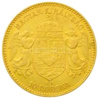 1910. 10K Au "Ferenc József" (3.39g/0.900) T:2
Hungary 1910. 10 Korona Au "Franz Jose...