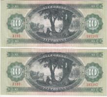 1975. 10Ft (2x) sorszámkövetőek T:I