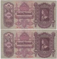 1930. 100P "*E 076" (2x) sorszámkövetőek T:I-,II