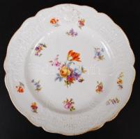 Címeres antik herendi tányér (2db), kézzel festett, jelzett, hibátlan, kopott, d:21 cm