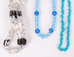 Bizsu tétel, benne karkötő, 3 db nyaklánc (ebből 1 mágneses nyaklánc), gyűrű és ruhadísz, összesen 6...