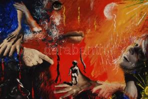 Olvashatatlan jelzéssel: Érzékelés. Vegyes technika, papír, 28×42 cm